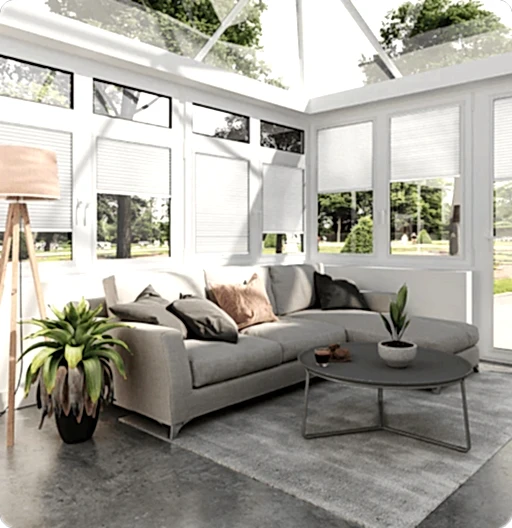 Kış Bahçesi İçin Isı Yalıtımlı Plise Perde – Şıklık ve Konfor Bir Arada