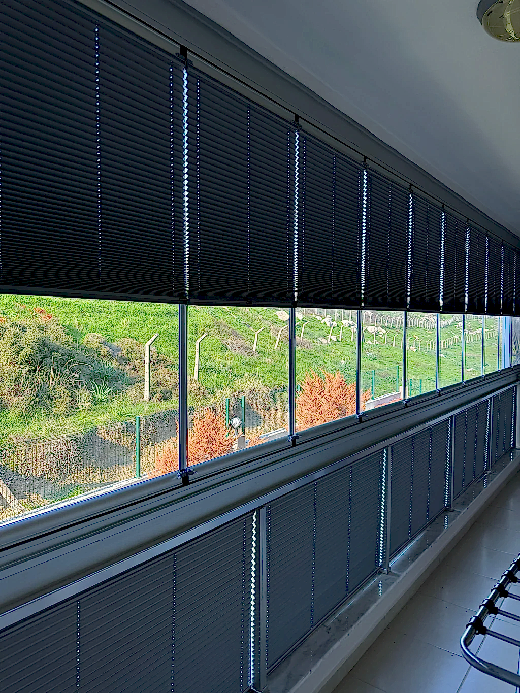 Cam Balkon İçin Güneş Kırıcı Plise Perde