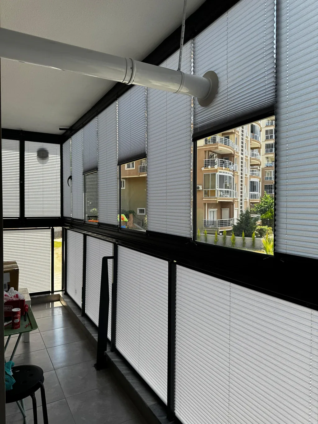 Cam Balkon İçin Güneş Kırıcı Plise Perde